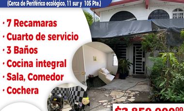 Se vende bonita casa en Col. Coatepec cerca de Periférico Ecológico, 11sur y 105 pte, hospital de la mujer