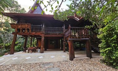 Teak Wooden Thai house 2-Bedroom with big trees surround