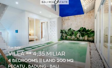 Dijual Brand New 4 Bedrooms villa fully furnished lokasi di Pecatu Bali