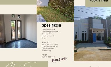 Rumah Minimalis Di Alir Estate Kenten Palembang