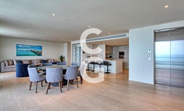 Departamento en Renta en Cancún en SLS Harbour Beach con vista al mar