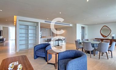 Departamento en Renta en Cancún en SLS Harbour Beach con vista al mar