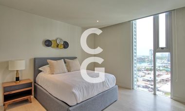 Departamento en Renta en Cancún en SLS Harbour Beach con vista al mar