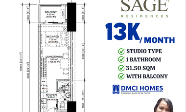 13k Monthly Studio Condo For Sale in Mandaluyong NEAR California Gardens | SAGE RESIDENCES | LATEST DEVELOPMENT OF DMCI HOMES