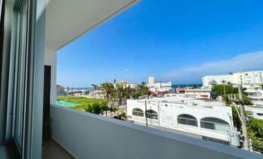 DEPARTAMENTO NUEVO CON VISTA AL MAR, AMUEBLADO FRACCIONAMIENTO VIRGINIA