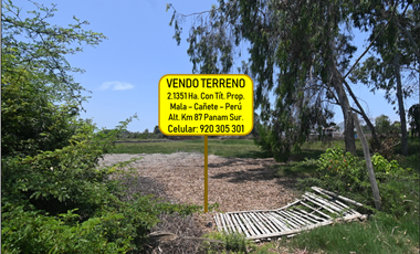 VENDO TERRENO 2.1351 Ha PARA CASA DE CAMPO, MALA, CAÑETE, PERÚ