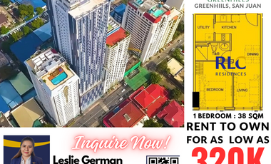 RENT-TO-OWN CONDO (1BR) FOR AS LOW AS 42K MONTHLY AT CHIMES GREENHILLS RESIDENCES