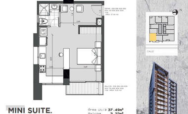 909 Bellavista Ubicación, estilo y Confort. Mini Suite 37,49 metros más balcón 3,22 metros. A estrenar