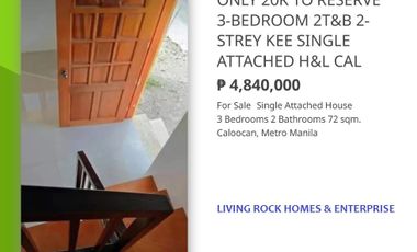 20K TO RESERVE FLEXIBLE EQUITY PAYMENT FOR 3-BEDROOM 2-TOILET & BATH 2-STOREY KINGSTOWN EXECUTIVE ENCLAVE SINGLE ATTACHED H&L SARANAY-CALOOCAN CTY