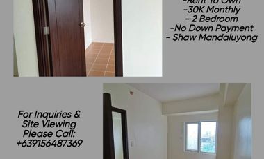 For Sale: 2 BR No Down Payment Condo in San Juan Near Greenhills and West Crame