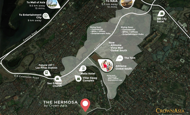 1 BR-prime condo unit w/ Balcony Facing Amenities near Entertainment City