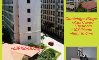 40sqm 1 BR Condo in Rizal Cainta 137K to Move In Rent To Own