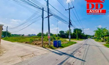 ขายที่ดินเปล่า ติดถนน ซอยปฐมอโศก บ้านแพ้ว นครปฐม ติดถนน 2 ฝั่ง