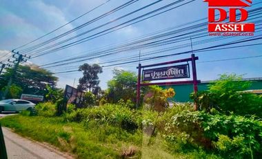 ขายที่ดินเปล่า ติดถนน ซอยปฐมอโศก บ้านแพ้ว นครปฐม ติดถนน 2 ฝั่ง