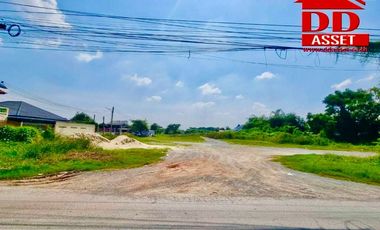 ขายที่ดินเปล่า ติดถนน ซอยปฐมอโศก บ้านแพ้ว นครปฐม ติดถนน 2 ฝั่ง