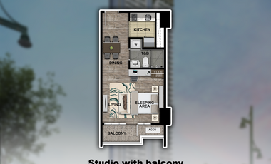 41.5 sqm Studio unit with balcony Uptown Arts Preselling condo for sale in Bonifacio Global City