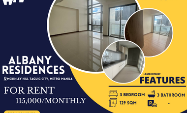 Spacious Three Bedroom for Rent in Albany Luxury Residences- McKinley West🏢✨