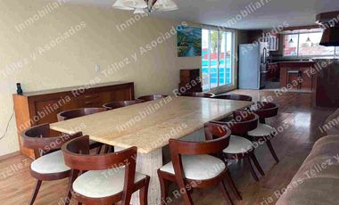 Casa en Renta o Venta semi-amueblada con alberca en fraccionamiento La Calera