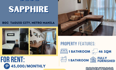 Escape to a World of Comfort and Style with this Gorgeous One Bedroom for Rent in Blue Sapphire- BGC