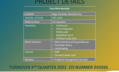 Casa Mira Bacolod Townhouse B End Unit