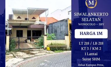 Rumah Siwalankerto Selatan Wonocolo Surabaya Timur Murah dekat Ahmad Yani Waru Sidoarjo