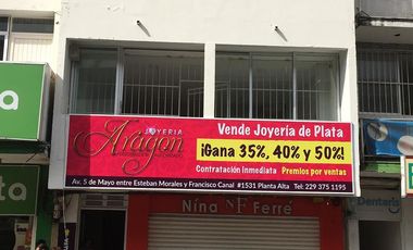 LOCAL EN RENTA EN VERACRUZ SEGUNDO PISO EN AV 5 DE MAYO COL CENTRO