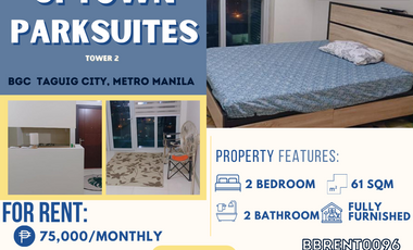 Two Bedroom with BALCONY for RENT in UPTOWN PARKSUITES TOWER 2- BGC 🏢✨