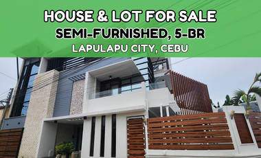 House & Lot for Sale in Lapu-Lapu City, Cebu, Mactan Island- 5 Bedroom, SEMI-FURNISHED