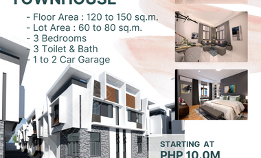 New 3-Bedrooms Townhouse in Project 8 QC near EDSA Muñoz and SM North EDSA