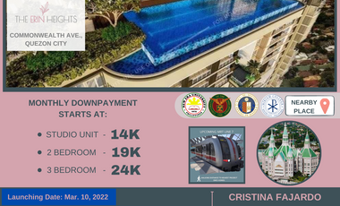 3 Bedroom pre-selling unit in Tandang sora Commonwealth ave. quezon City by: DMCI Homes
