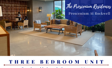 For Rent: Fully-furnished 3BR Unit in The Proscenium Residences.