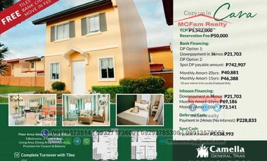 House and Lot For Sale in General Trias Cavite - Camella General Trias
