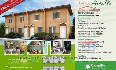 House and Lot For Sale in General Trias Cavite - Camella General Trias