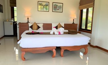 Thai-styled two-bedroom villa on a private lake for sale and rent in Khaolak, Phangnga