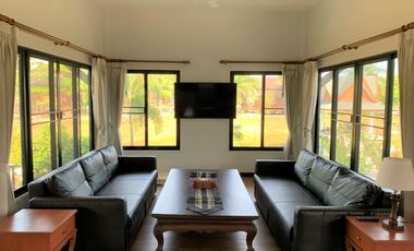 Thai-styled two-bedroom villa on a private lake for sale and rent in Khaolak, Phangnga