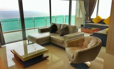 Condo for rent, ready to move in, 3 bedroom suite, fully furnished. High floor, sea view
