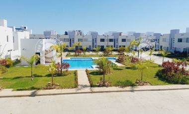 Venta de casa nueva 3 recamaras, con club de playa y muelle náutico