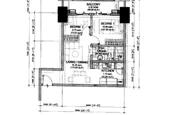 53.50 SQM 2-BEDROOM CONDO IN PASIG, MANILA NEAR ROBINSONS GALLERIA| SCHOOLS|MRT BONI