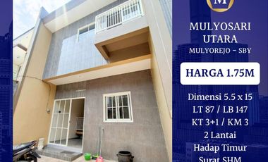 Dijual Rumah Mulyosari Utara Surabaya SHM Siap Huni dkt Pakuwon Bhaskara Sutorejo ITS