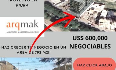 VENDO Terreno y Edificio con departamentos en zona comercial Piura
