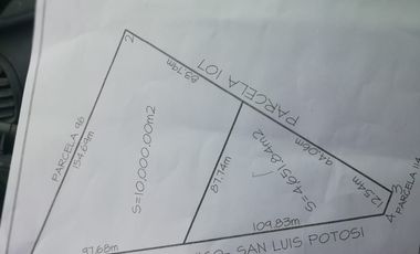TERRENO SOBRE CARRETERA SAN LUIS POTOSI