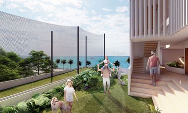 Penthouse frente al mar, alberca común, cine, pre-construcción, Malecón, Cozumel