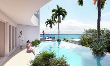 Penthouse frente al mar, alberca común, cine, pre-construcción, Malecón, Cozumel