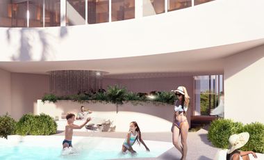 Penthouse frente al mar, alberca común, cine, pre-construcción, Malecón, Cozumel