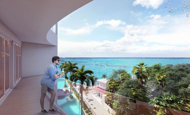 Penthouse frente al mar, alberca común, cine, pre-construcción, Malecón, Cozumel
