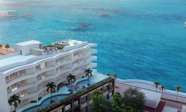 Penthouse frente al mar, alberca común, cine, pre-construcción, Malecón, Cozumel