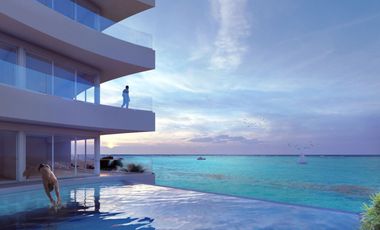 Penthouse frente al mar, alberca común, cine, pre-construcción, Malecón, Cozumel