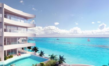 Penthouse frente al mar, alberca común, cine, pre-construcción, Malecón, Cozumel