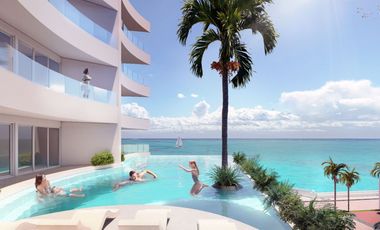 Penthouse frente al mar, alberca común, cine, pre-construcción, Malecón, Cozumel