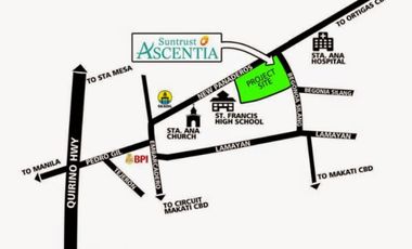 Studio Condo Unit for Sale in Santa Ana, Manila at Suntrust Ascentia
